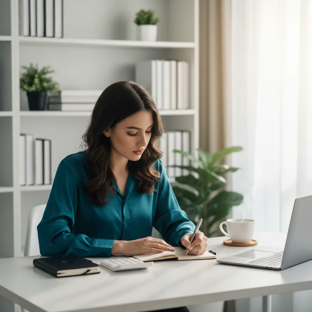 A person checking their loan options online
